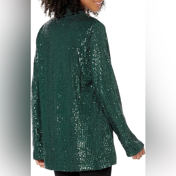 SHOW ME YOUR MUMU Women's Dance Sequins Blazer in emerald green Size S‎ - Picture 2 of 9